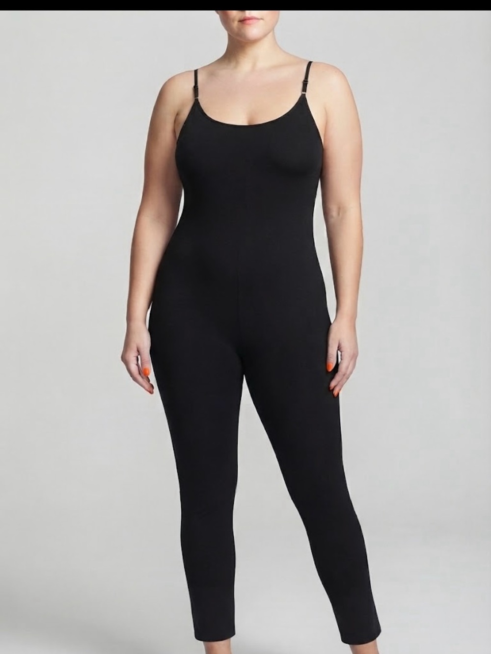 Express Black Slim Jumpsuit with Adjustable Spaghetti Straps